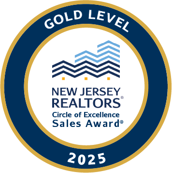 Recipient of the New Jersey Realtor Gold Level Sales Award for Excellence